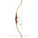  Łuk tradycyjny Bearpaw HOPI jednoczęściowy One Piece -  RH 60" 25#, 30#, 35#, 40#