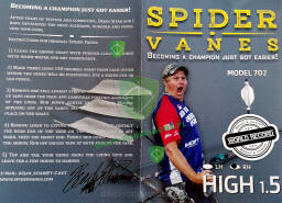 Lotki Spider Vanes BRADY ELLISON 1.5" MEDIUM 702 (białe) lotki wyczynowe - Rekord Świata 702pkt