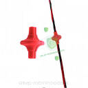 Bączek kiser FLEX czerwony - kisser button gumowy