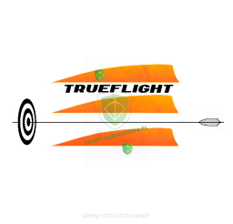 Lotka pióro 4" Shield TRUEFLIGHT orange - lotka naturalna pierzasta