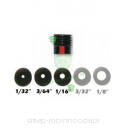 Wkład wkręt Specialty Peep LENS ze szkłem moc 3 Red 1/32, 1/16, 3/32"