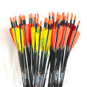 Strzały POWERFLIGHT pióro 4" Shield Tre Camo  - Carbon Easton  12szt - lotka naturalna indyk Tre Camo i nasadka S-Nock kolor