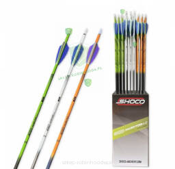 Strzała Carbon Inceptor Shocq 4.2mm z piórami naturalnymi 3" (12szt)