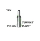 Piny aluminiowe Tophat 0.204" pod nasadkę pin nock - pin alu TopHat .204" (12szt)