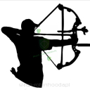 Naklejka na Auto - łucznicza sylwetka naklejka - łucznik bloczkowy (czarna)