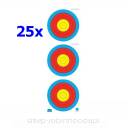 25x Tarcza papierowa 3x20cm klasyczna 18m hala