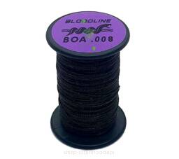 Nici na owijki Bloodline  BOA serving owijka cienka 008 - 150yardów - czarna - biała 
