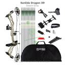 Zestaw Łuk bloczkowy Sanlida Dragon X9 RTS 10-70# 18-31cali (kolor) czarny, zielony, szary