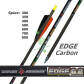 12x strzała Carbon EDGE Skylon tradycyjna - lotka pióra naturalne TRE CAMO (shield 4" ) - spine 400 500 600 700 800