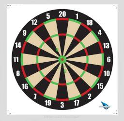 Tarcza Papierowa DART kolor do gry - tarcza łucznicza wzmacniana nitkami