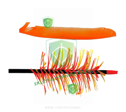 Lotka pióro FLUFLU pełna długość Trueflight orange