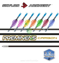 Strzały Skylon PREMINENS ID3.2mm carbon Skylon Paragon 3.2mm spin 350-650 (12szt) lotki Spin Wing i nasadka Beiter Pin Nock