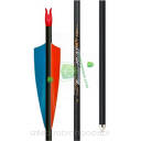 Strzały POWERFLIGHT pióro 4" grot CB tarczowy nasadka szeroka konna Koc Nock -12szt