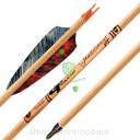 12x Strzała Carbon Gold Tip TRADITIONAL XT - spine 400 - lotki Shield 4 - tradycyjna Carbon drewno Traditional XT 400