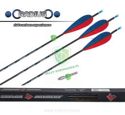 Strzały skylon RADIUS carbon - Lotkii pióra parabolic 3" naturalne strzała carbon cienka radius tradycyjna - 12szt